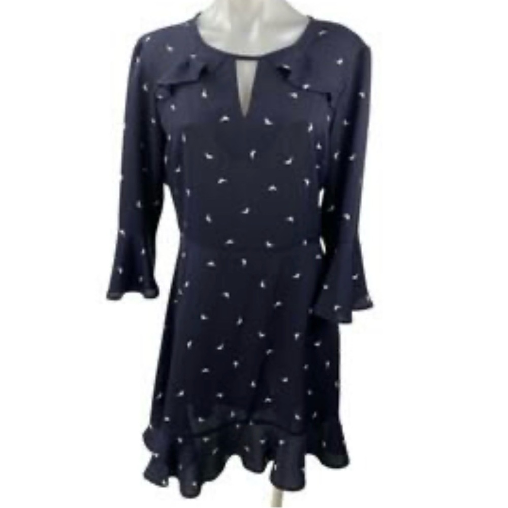 Xhilaration Navy Dress with White Patterns